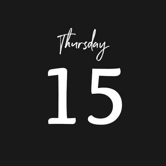 THURSDAY 15/05/2025