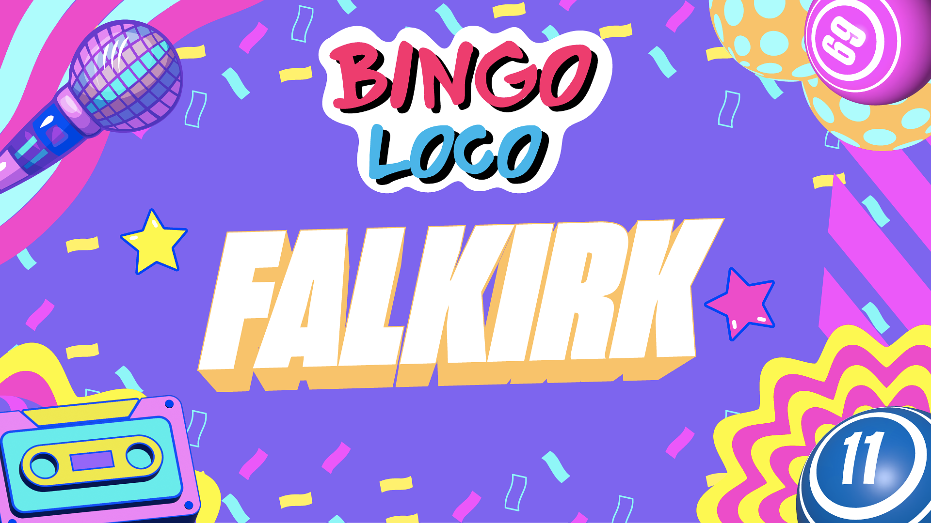 artwork for bingo loco show in falkirk