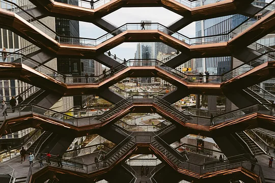 Watch the sun dip below the Hudson River from the Vessel