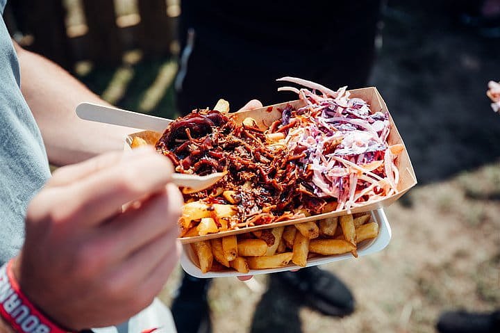 Street food at Bournemouth 7s Festival in Dorset