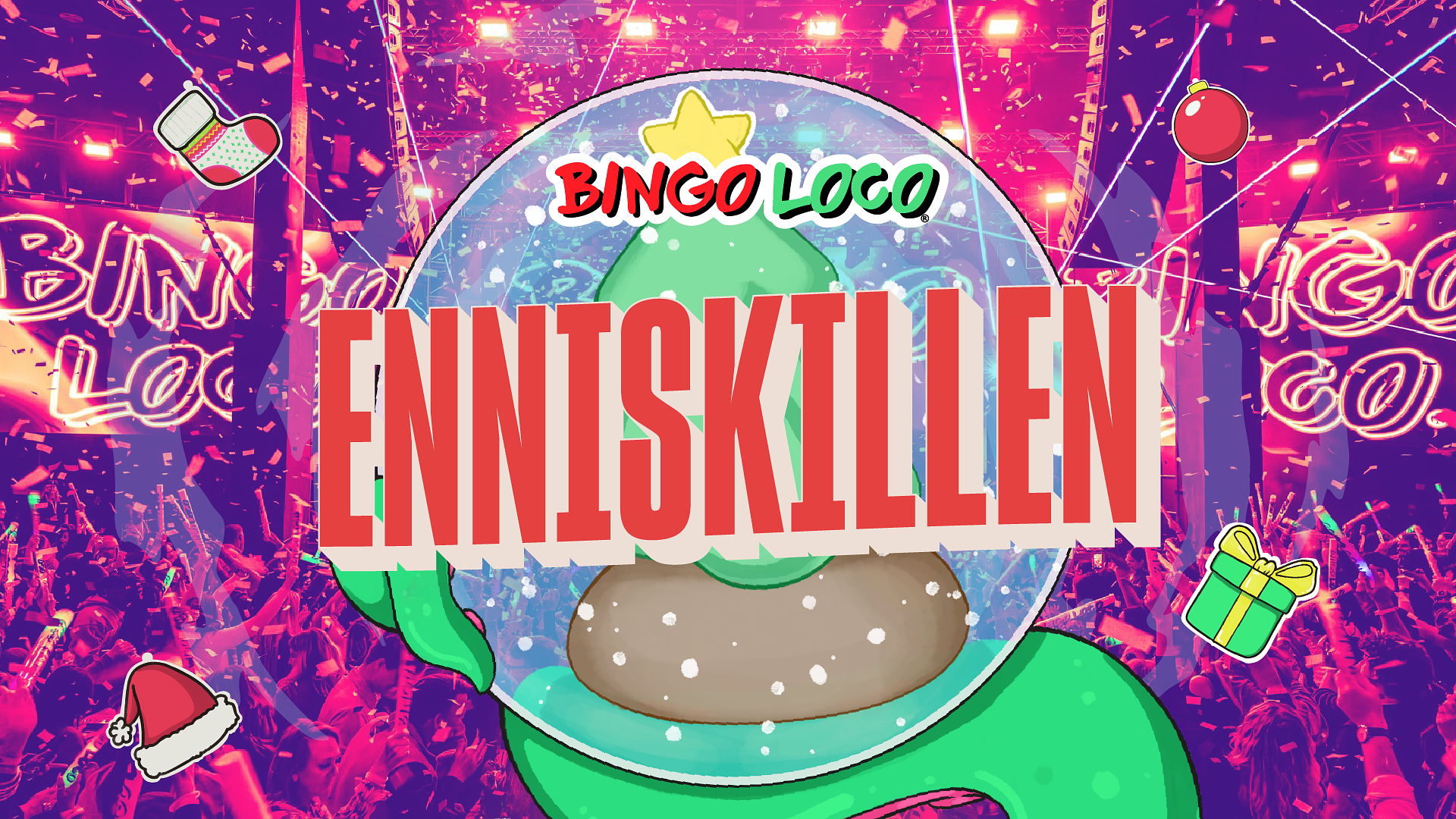 artwork for bingo loco show in enniskillen