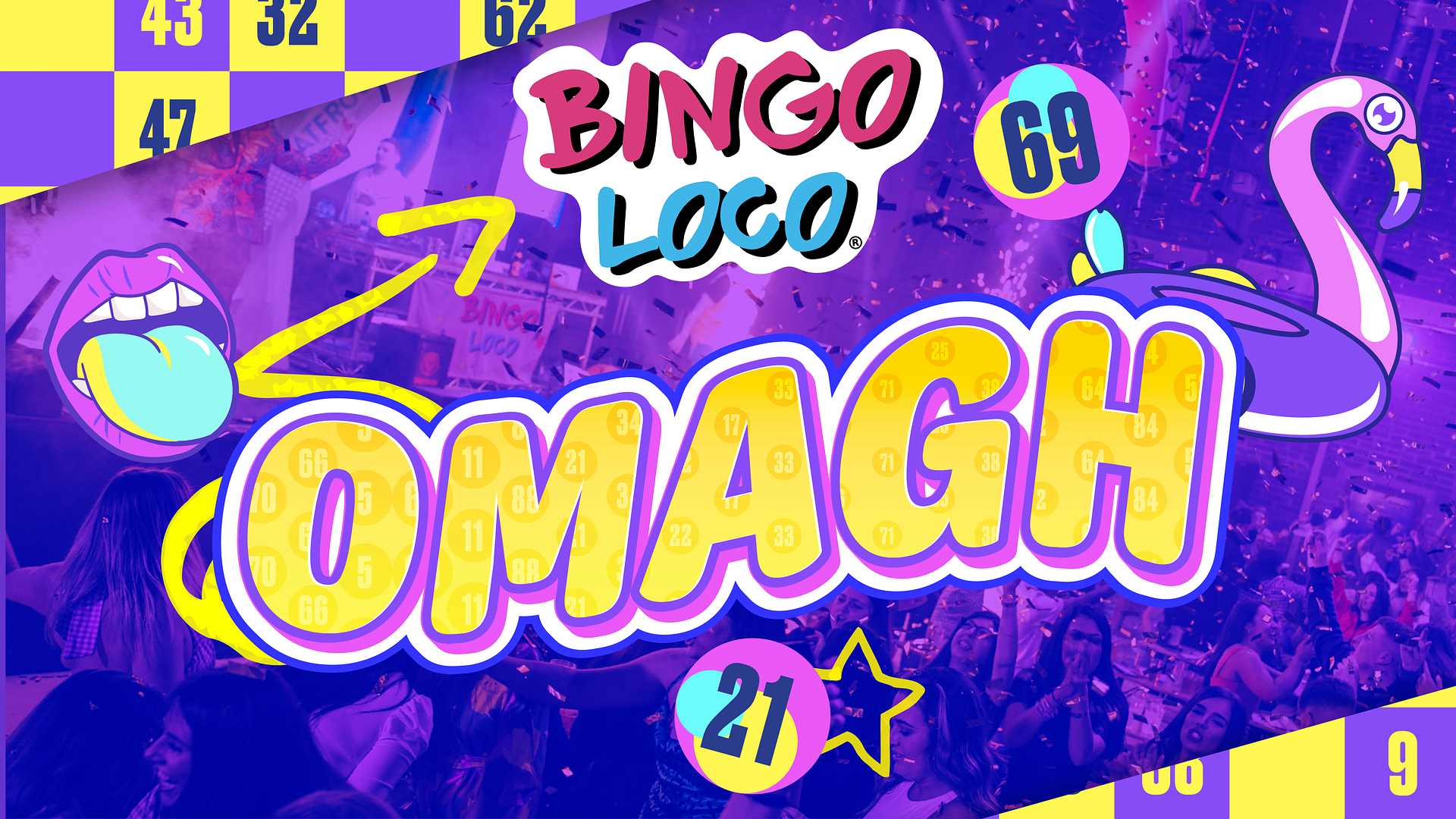 artwork for bingo loco show in omagh