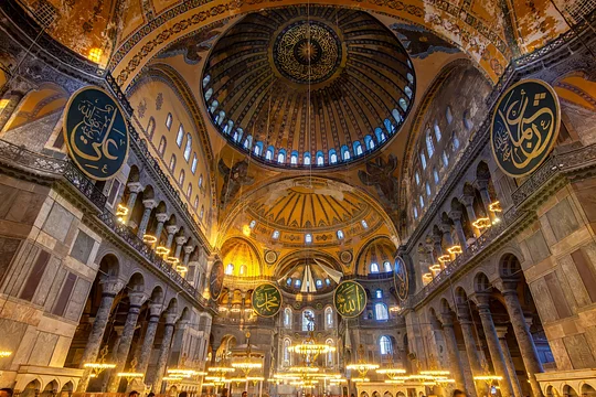 Marvel at the grandeur of the Hagia Sophia and the Blue Mosque