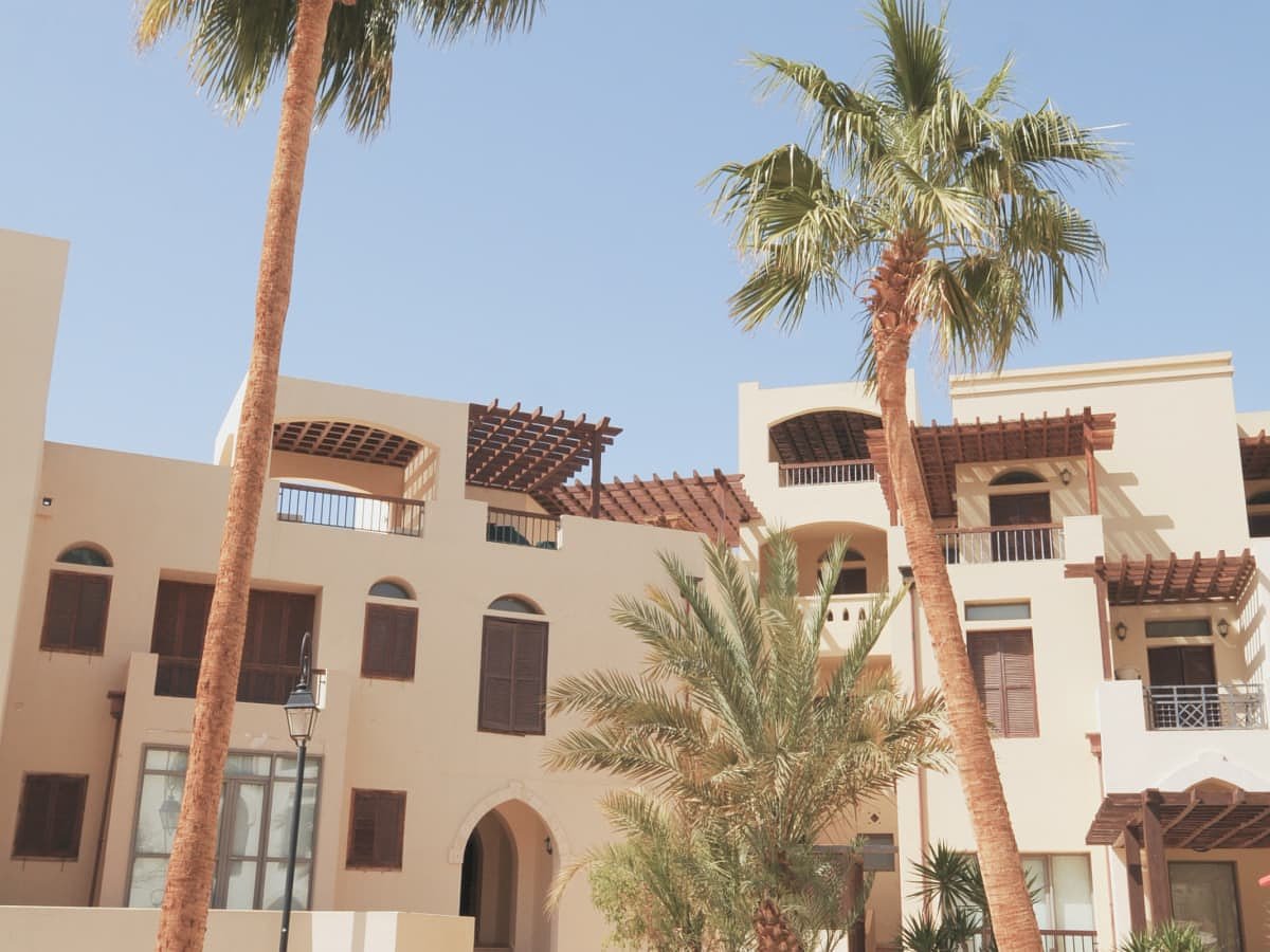 malta hotel with palm trees