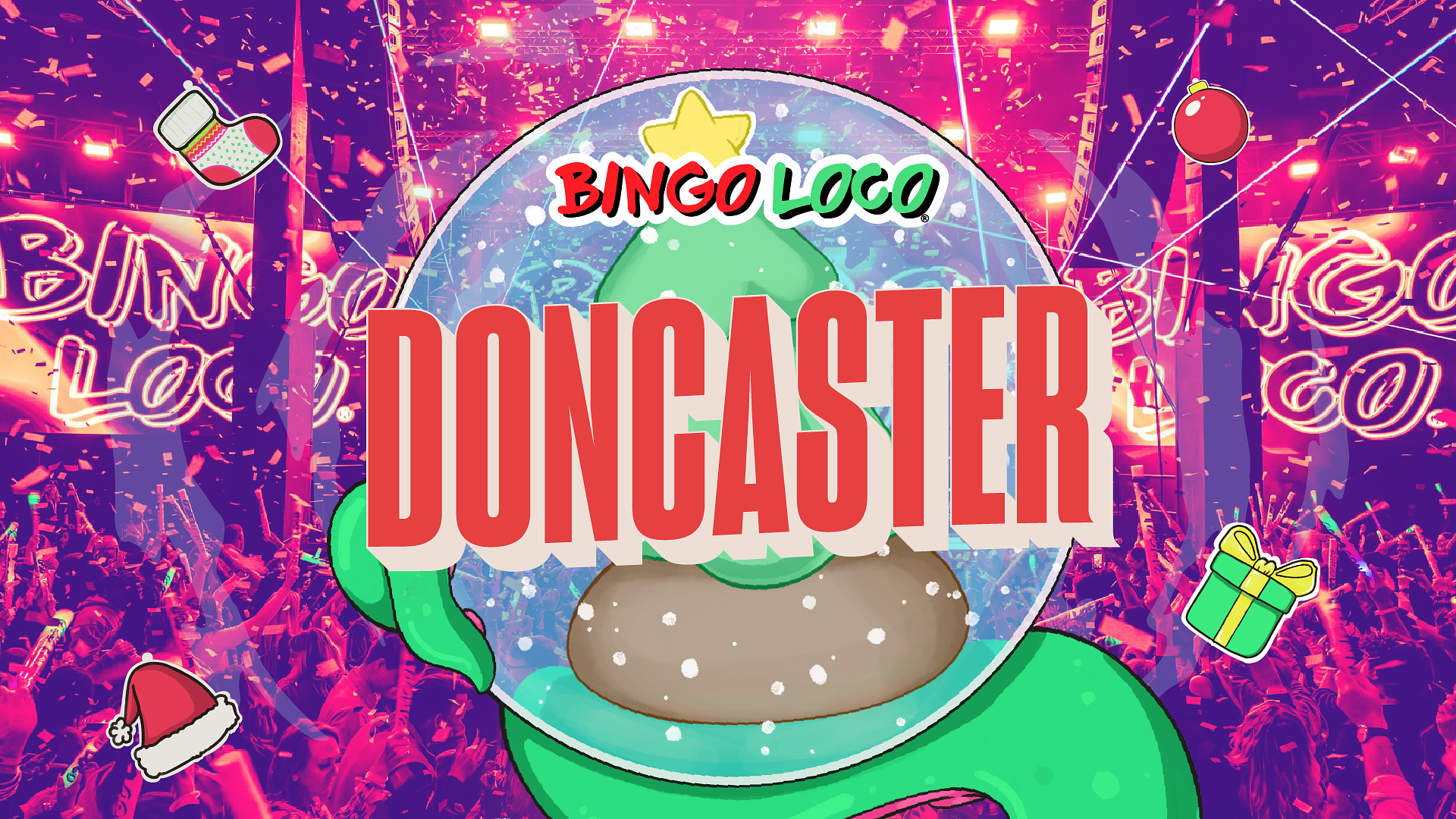 artwork for bingo loco show in doncaster