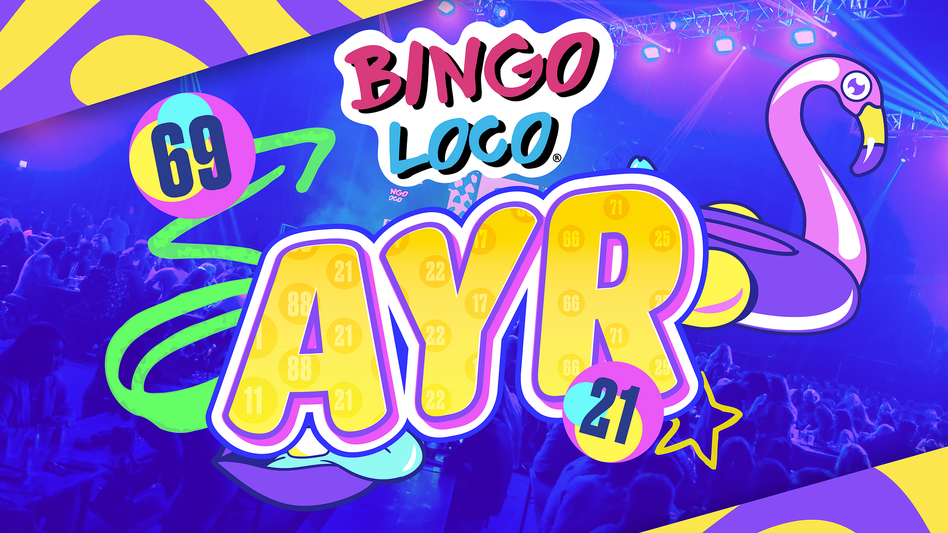 artwork for bingo loco show in ayr