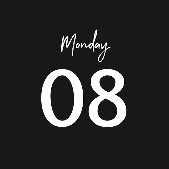 MONDAY 08/09/2025