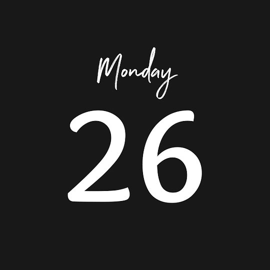 MONDAY 26/05/2025