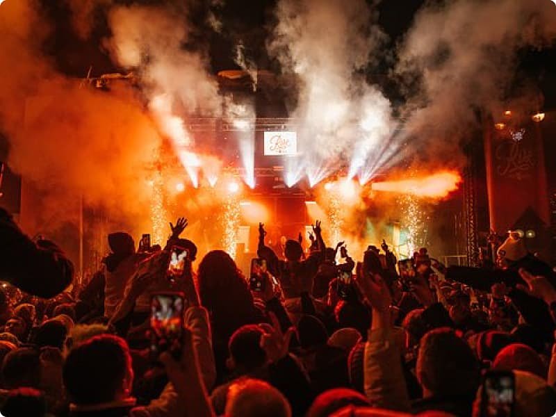 Music stage at Rise