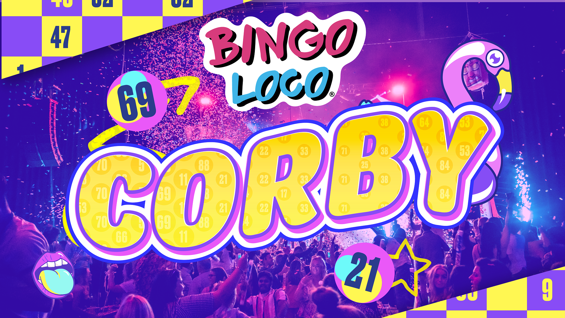 artwork for bingo loco show in Corby
