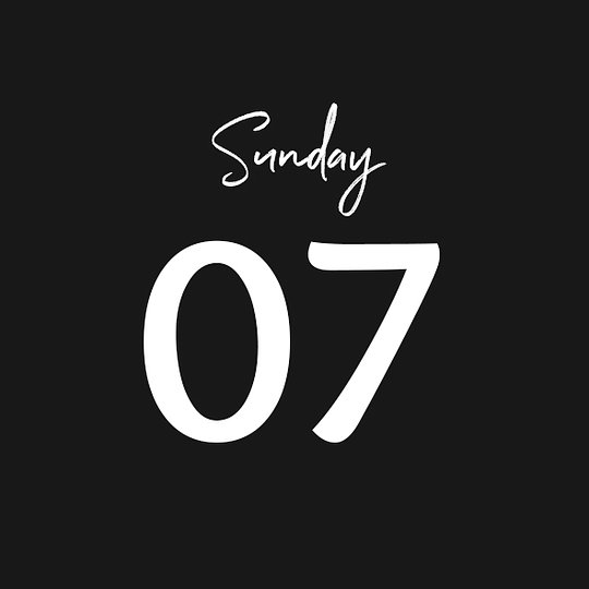 SUNDAY 07/09/2025