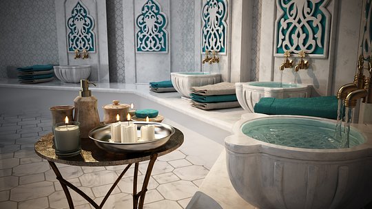 Enjoy a traditional Hammam scrub and spa treatment