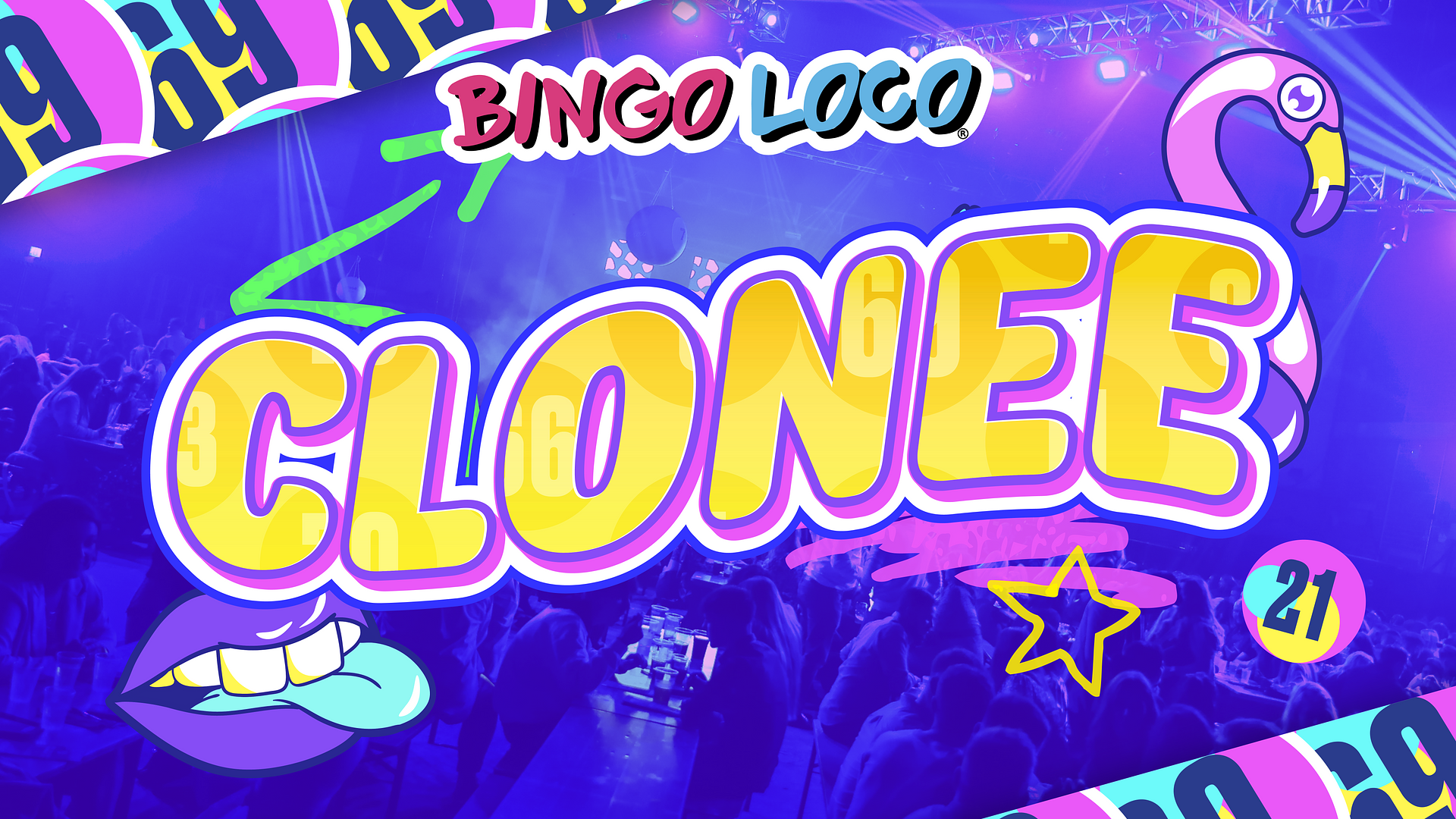 artwork for bingo loco show in dublin
