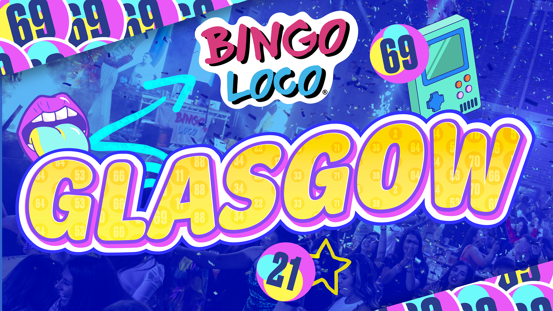 artwork for bingo loco show in glasgow