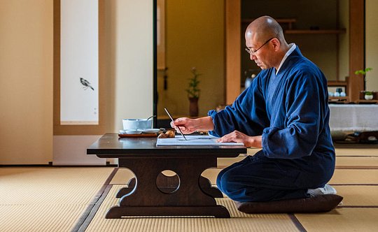 Ink Painting Experience at a Private Zen Temple