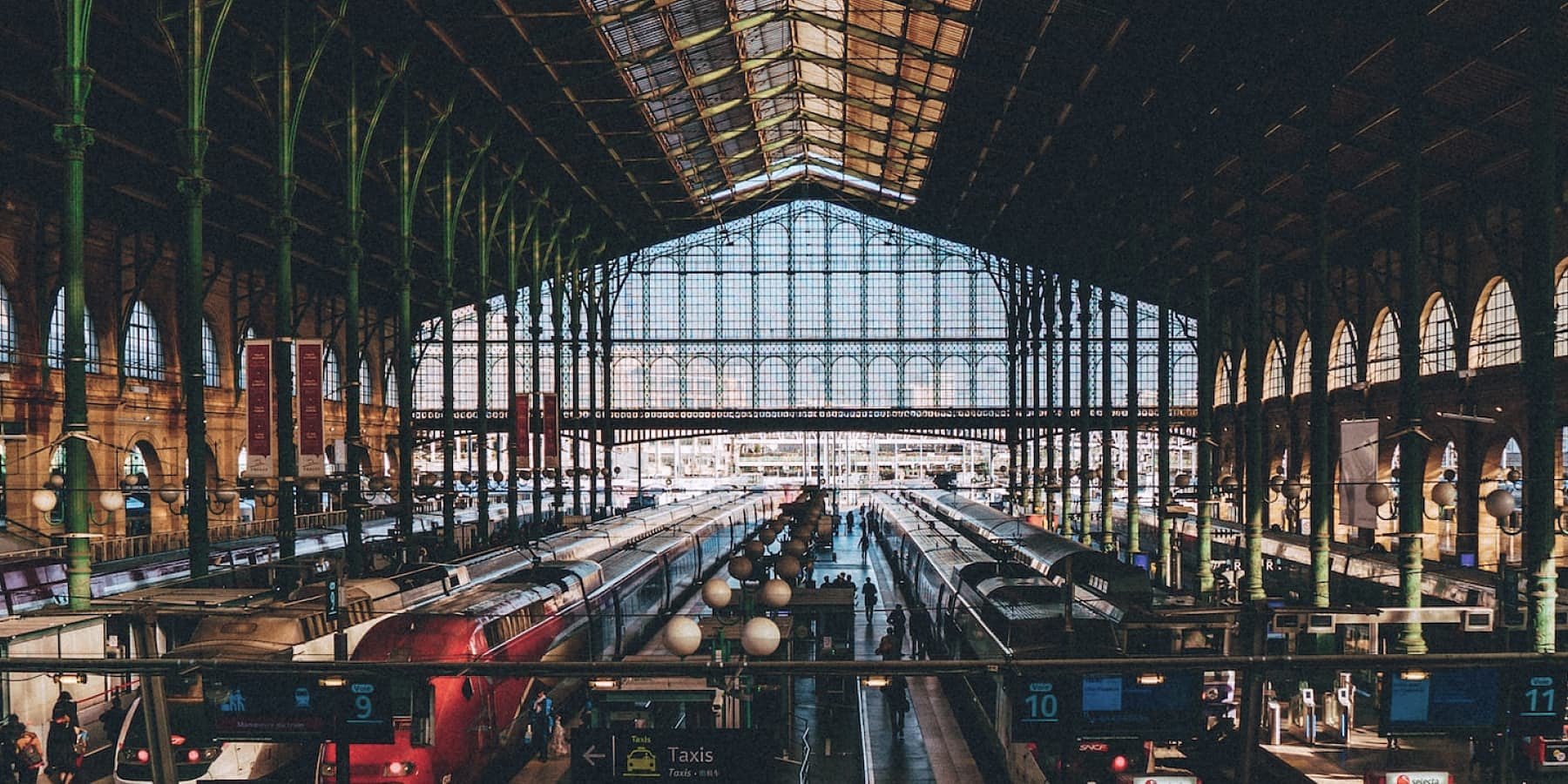 Gare du nord train station in Paris