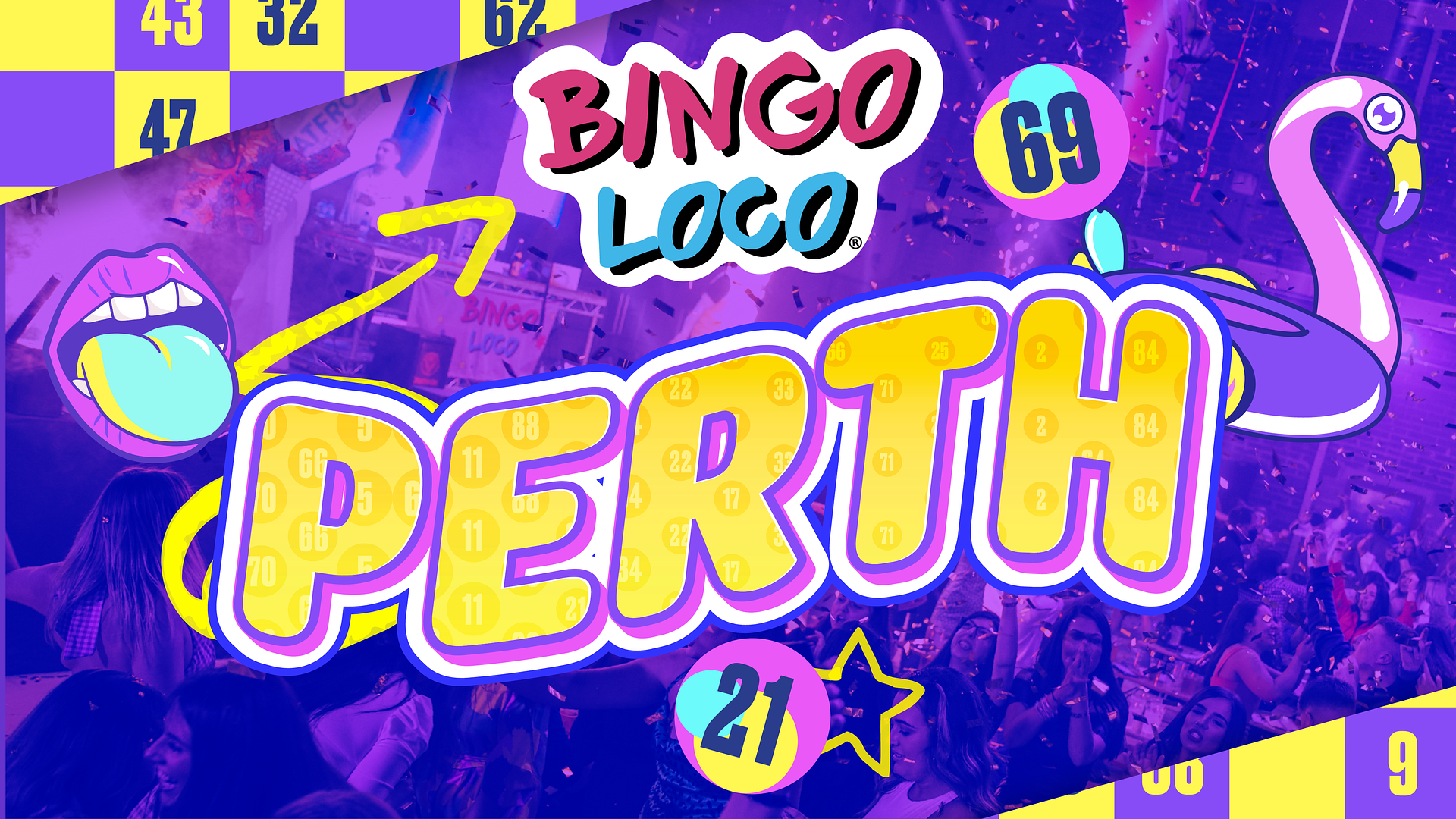 artwork for bingo loco show in Perth