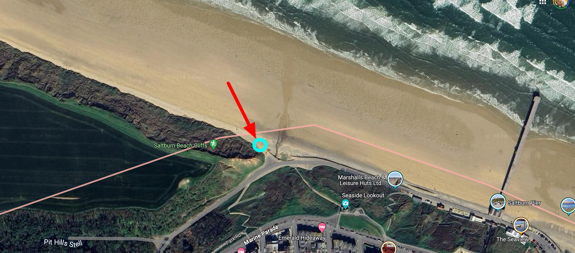 Right on the beach!