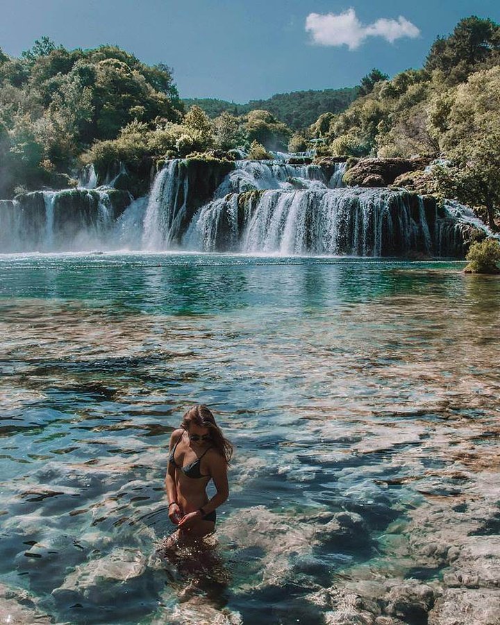 krka waterfalls croatia yacht party