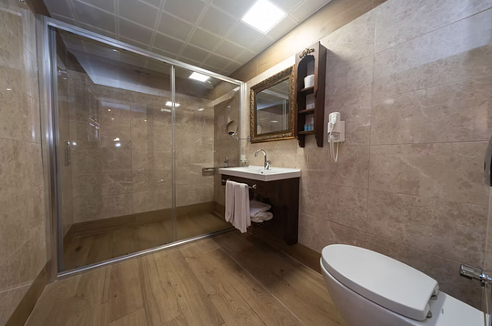 A bed in a shared double room