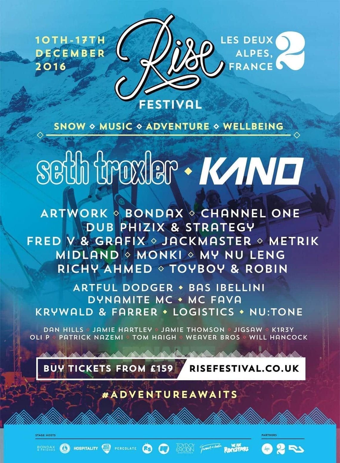 Rise 2016 lineup poster