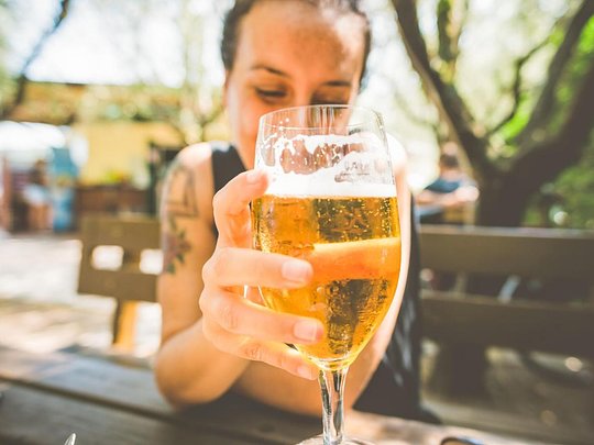 Join the locals in a beer garden