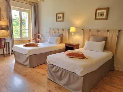 Shared Twin Room at the Chateau & Private Room at Bordeaux Hotel