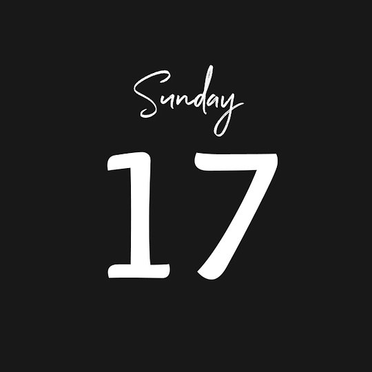 SUNDAY 17/08/2025