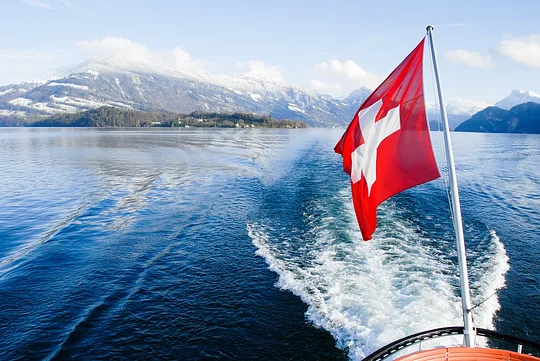 Savor a 5-course meal on Lake Lucerne as the sun sets