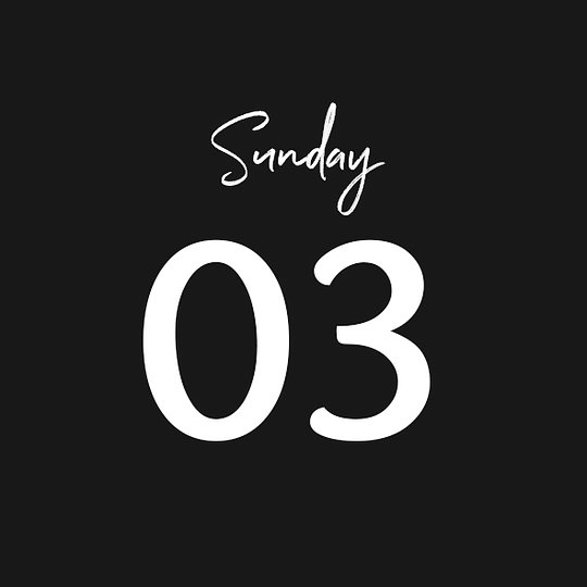 SUNDAY 03/08/2025