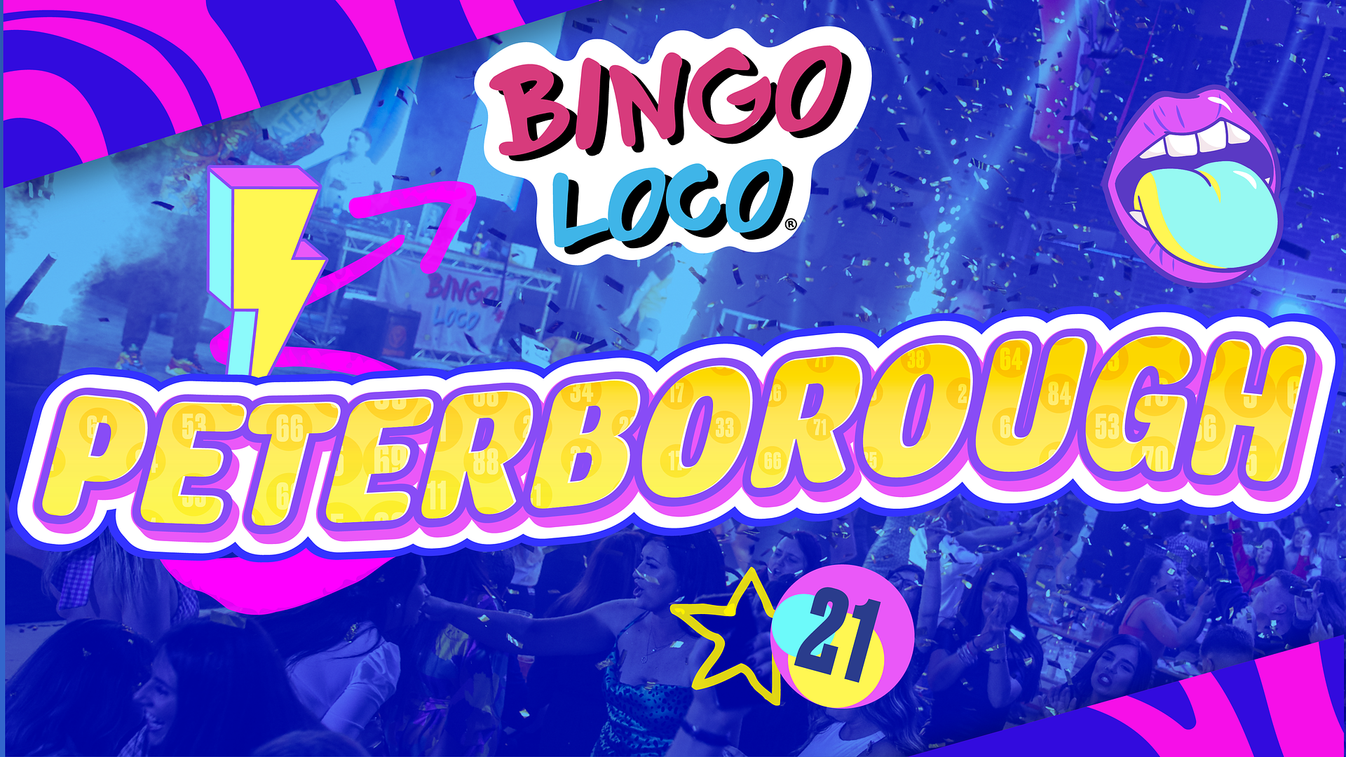 artwork for bingo loco show in peterborough