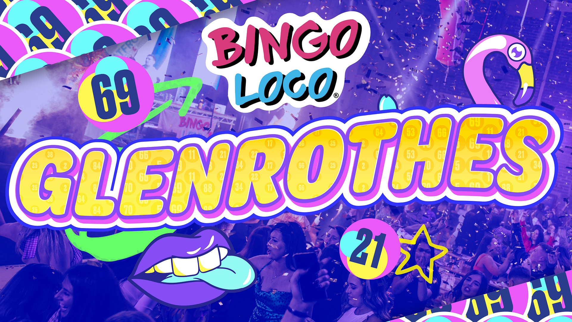 artwork for bingo loco show in aberdeen
