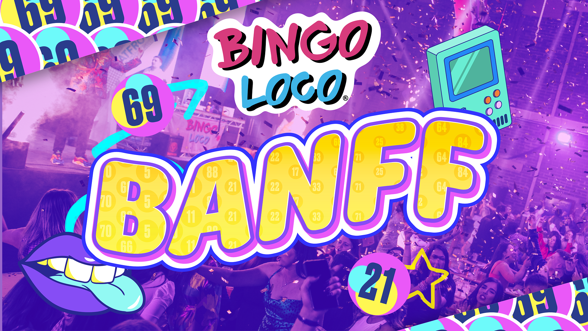 artwork for bingo loco show in banff