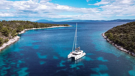 Set sail on a private, 54-foot catamaran with an on board chef for the week