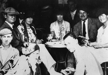 hemingwayandfriendsatcafewtihhadley192611