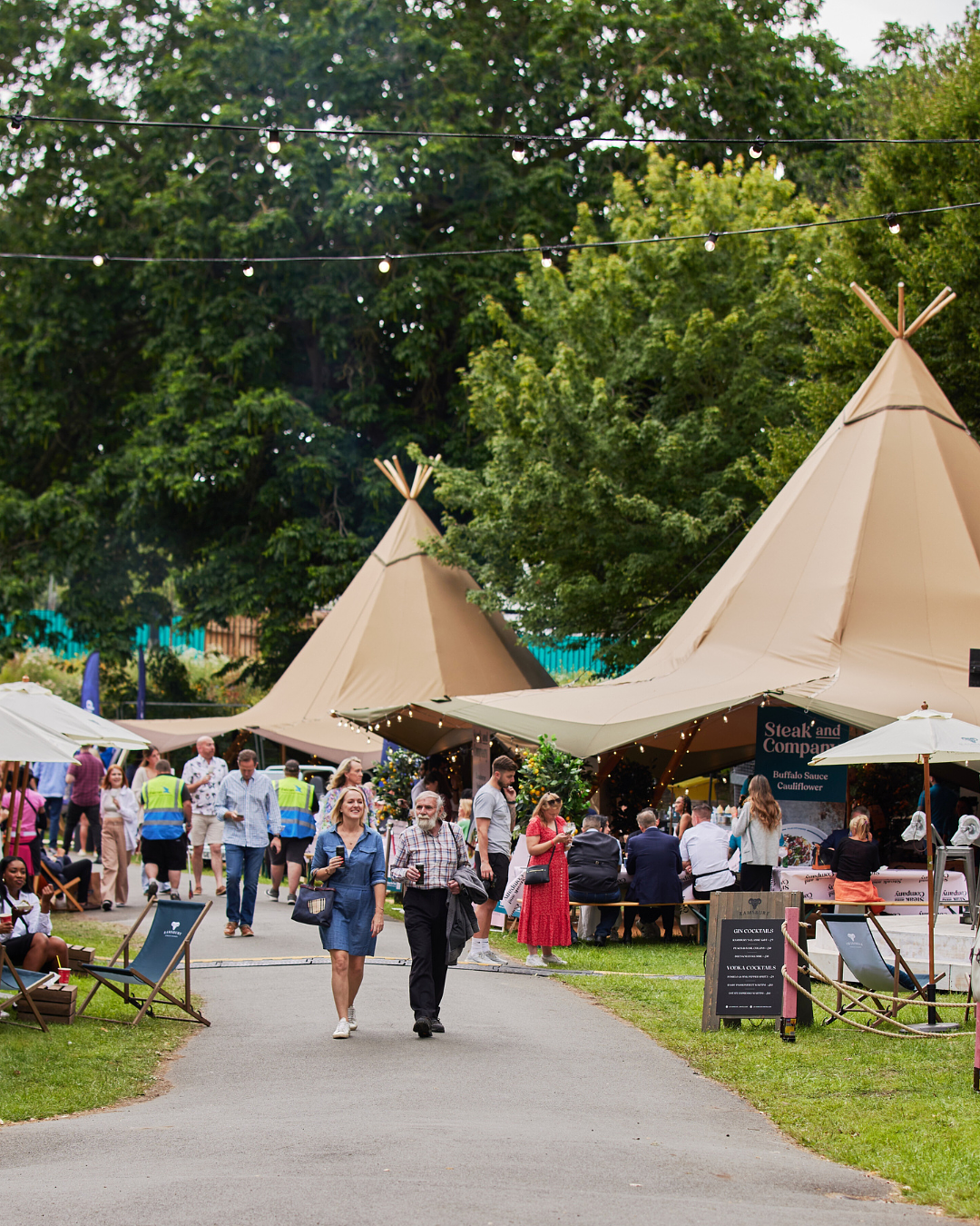 A Tipi at Savour with a Mescalito sign 