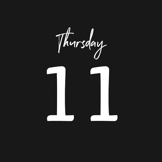 THURSDAY 11/09/2025
