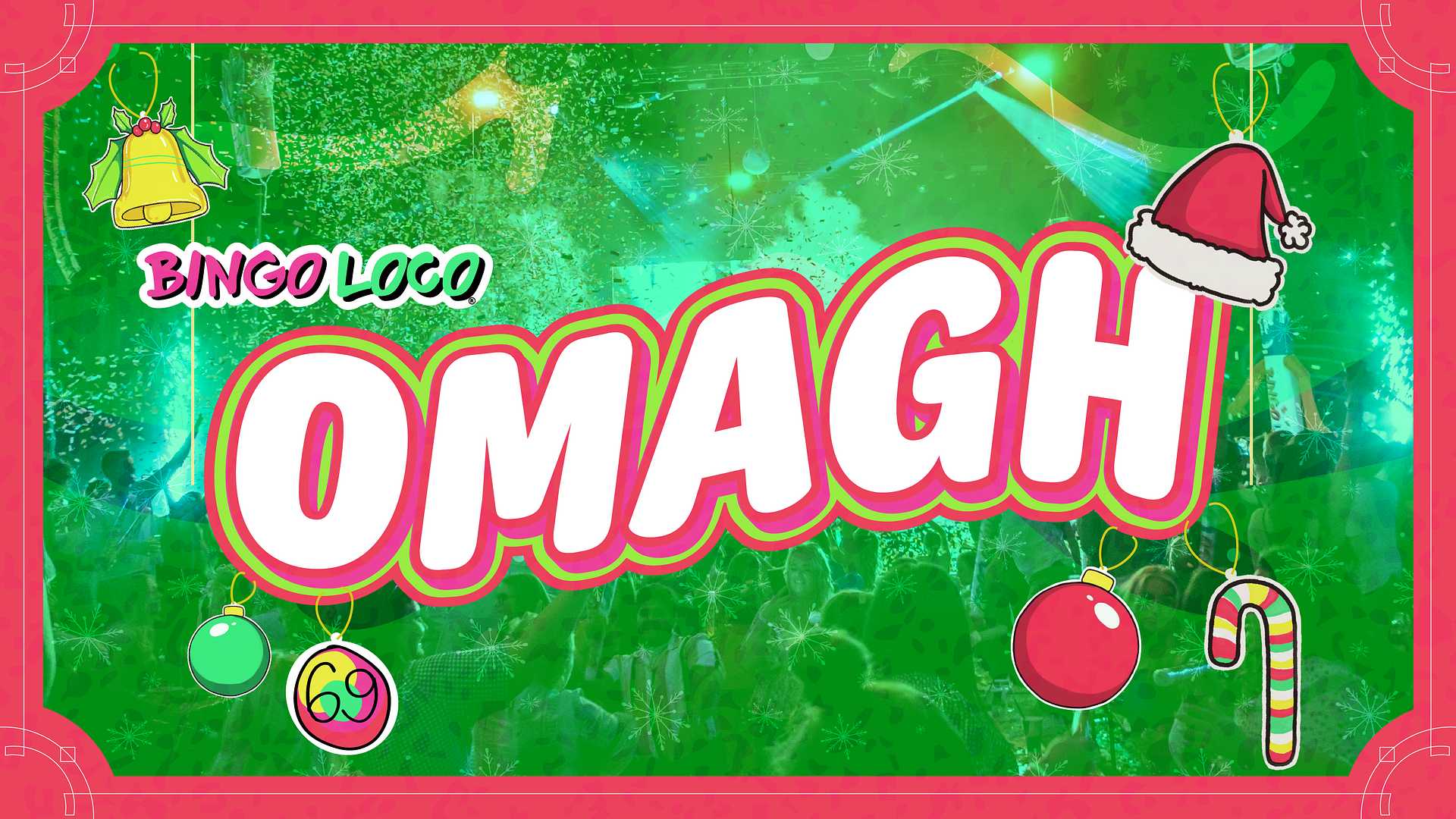 artwork for bingo loco show in omagh