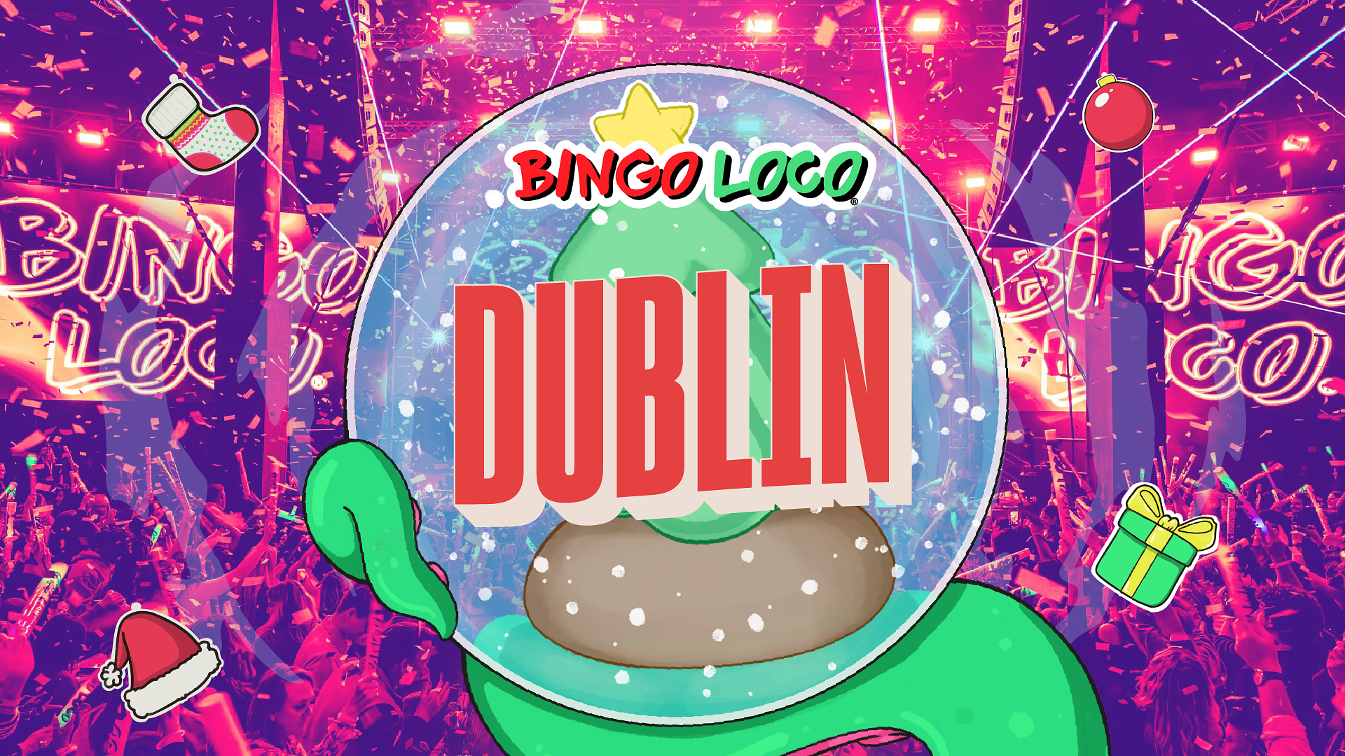 artwork for bingo loco show in dublin