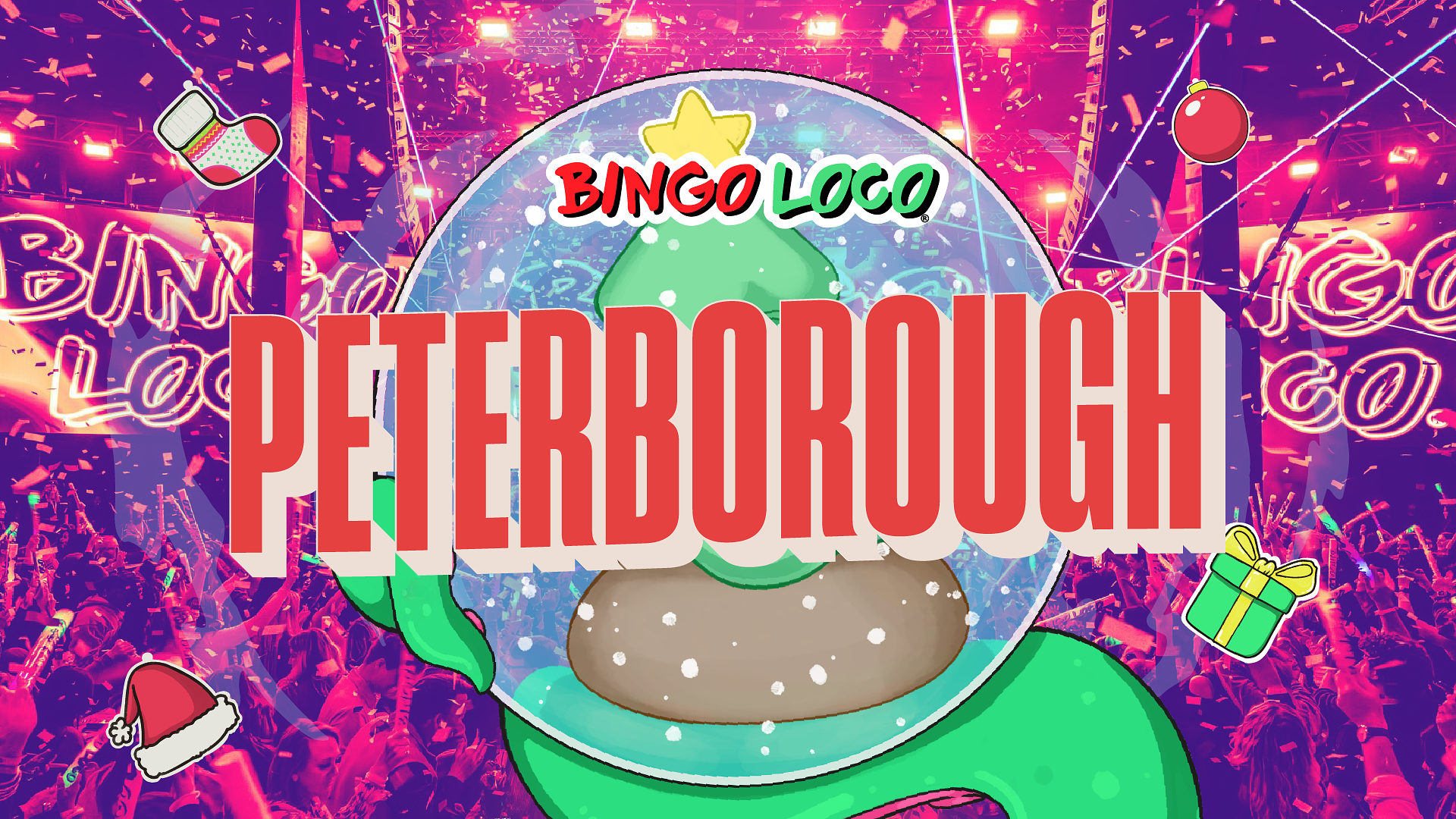 artwork for bingo loco show in peterborough