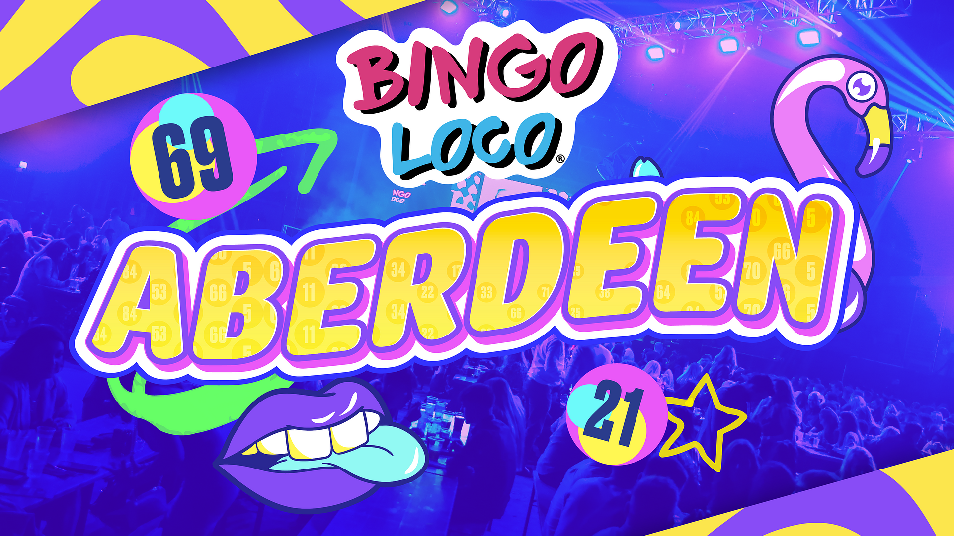 artwork for bingo loco show in aberdeen