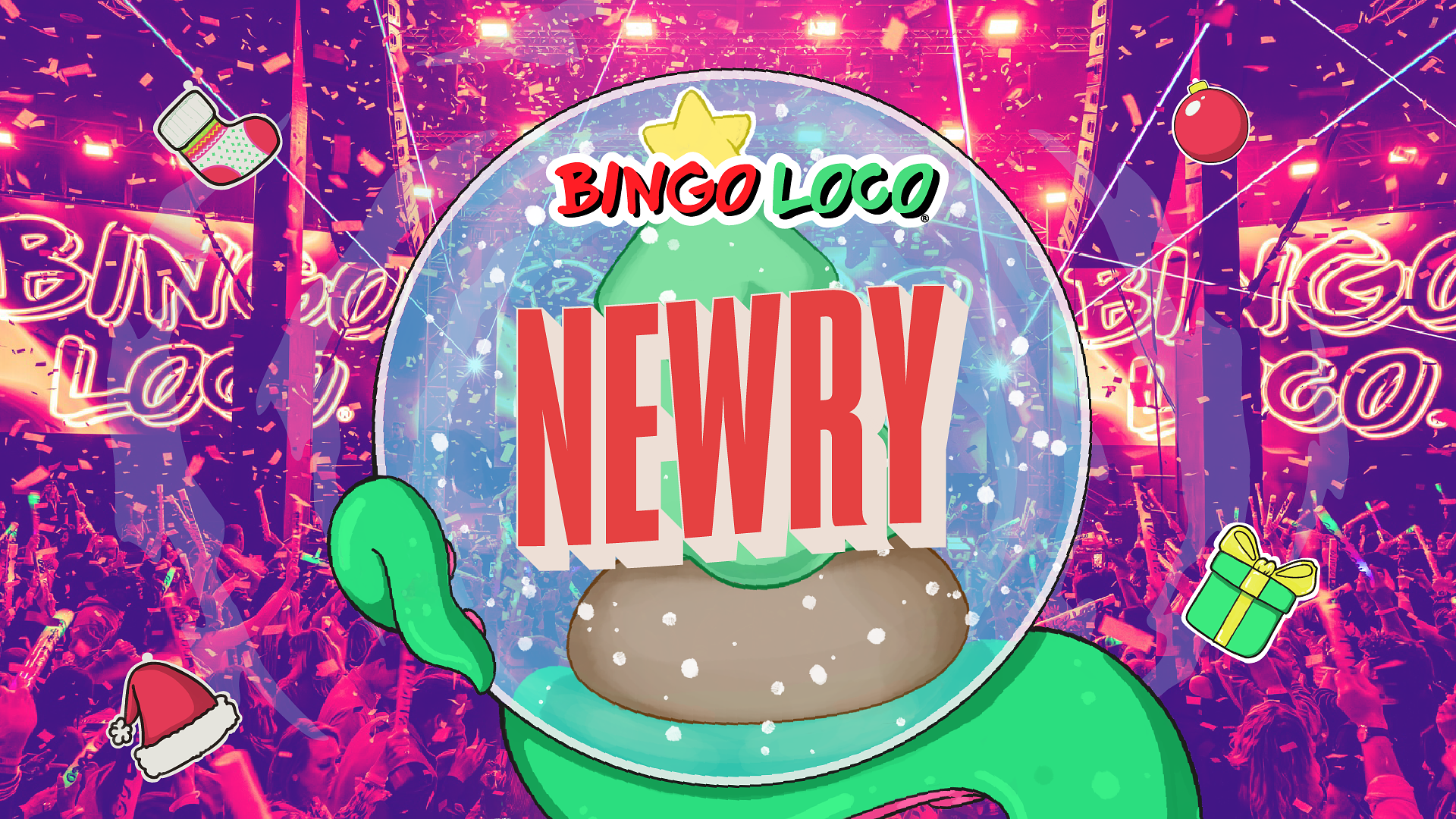 artwork for bingo loco show in newry