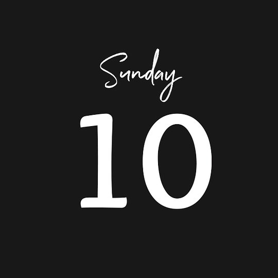 SUNDAY 10/08/2025