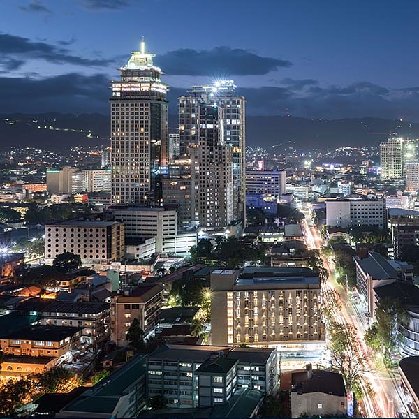 Cebu city lit up at night_philippines