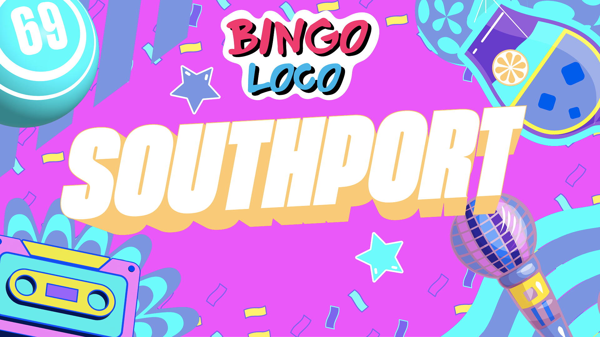 artwork for bingo loco show in southport