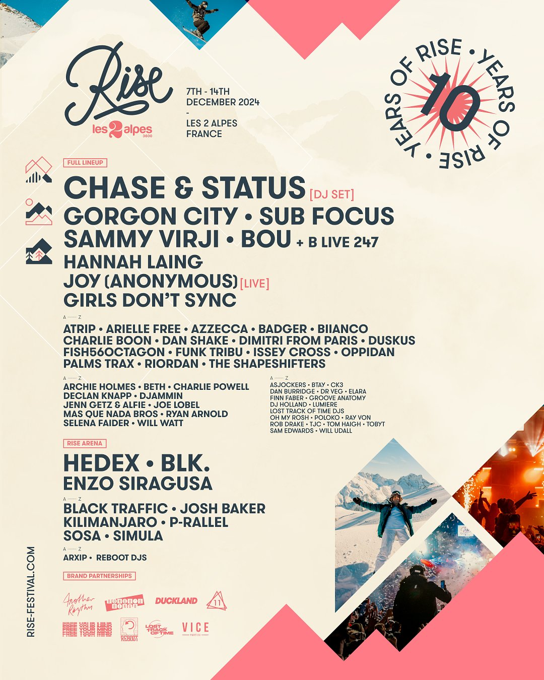 Rise 2024 lineup poster