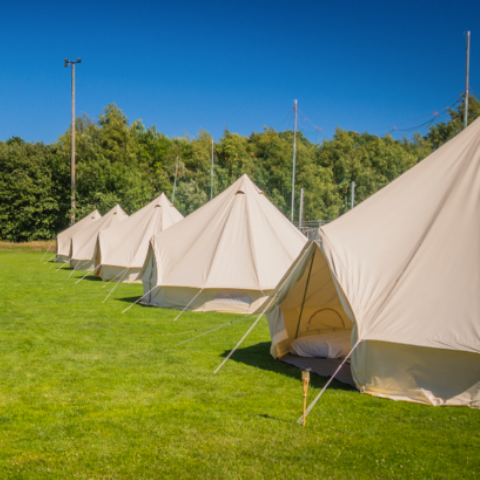 Glamping from 4m to 5m Bell Tents  From £320 per Tent