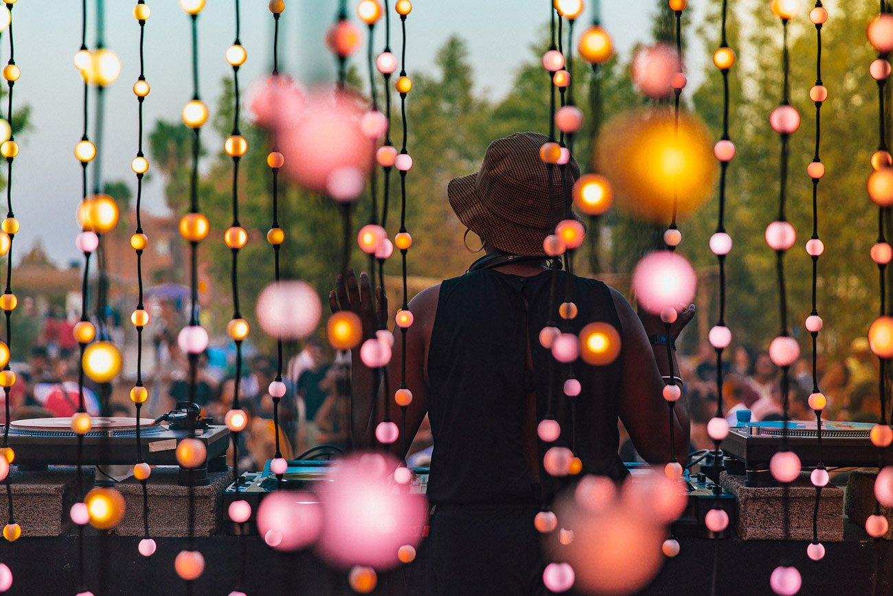 Dj playing music at Oasis festival in morocco