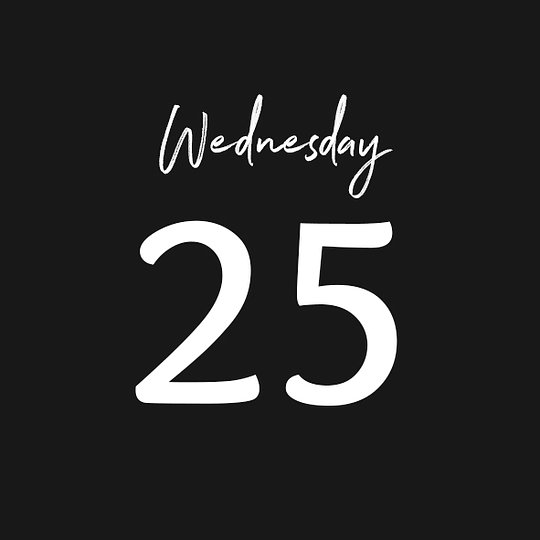 WEDNESDAY 25/06/2025