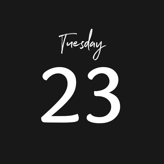TUESDAY 23/09/2025